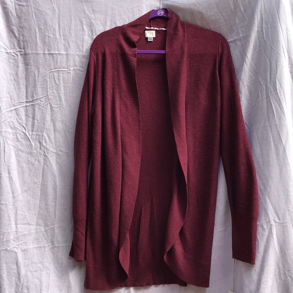 a.n.d Sweaters - NWT a.n.d wine colored light weight cardigan